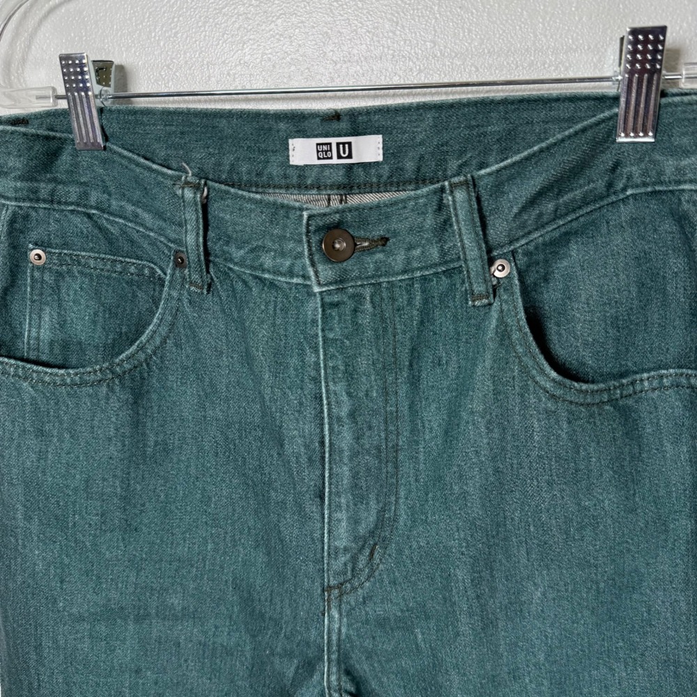 Uniqlo U Mens Green High Rise Straight Leg Jeans 27x32 439566 Christophe Lemaire - Picture 4 of 13